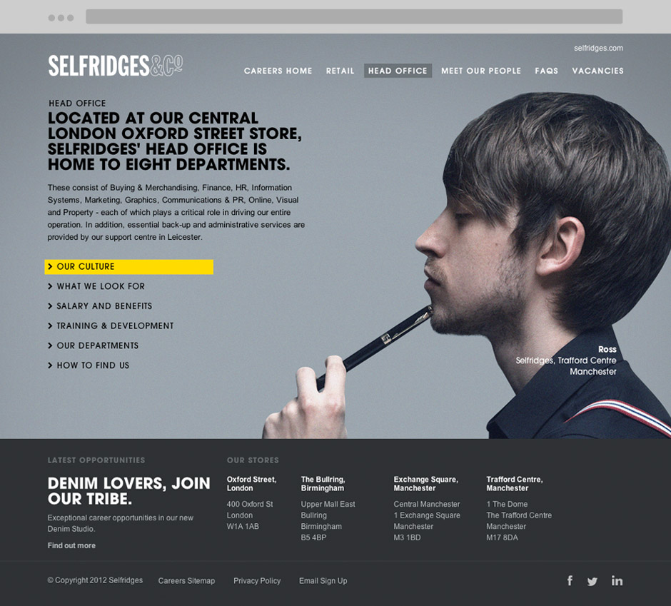 Selfridges website 2
