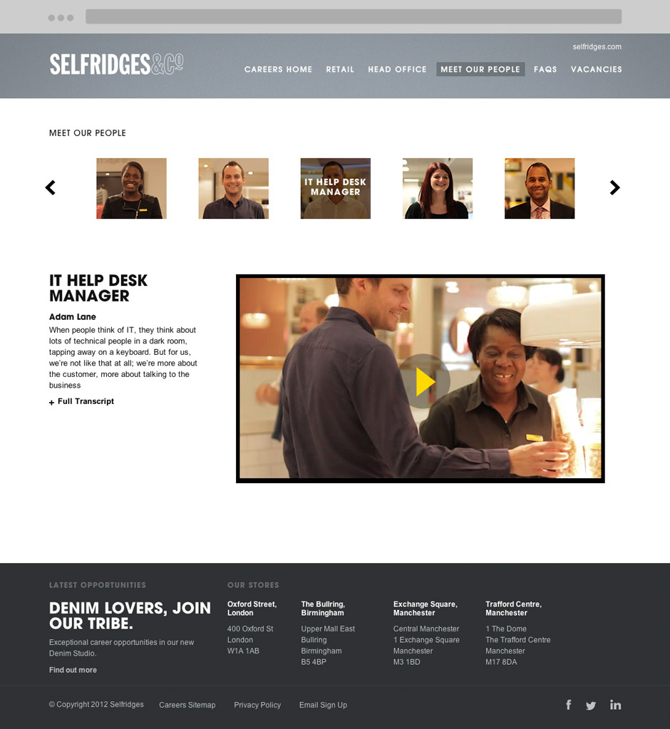 Selfridges website 3
